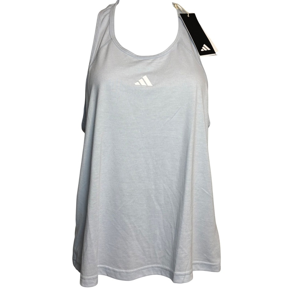 Adidas Women's Sz Small light blue‎ Training Tank Racerback Sleeveless Athletic